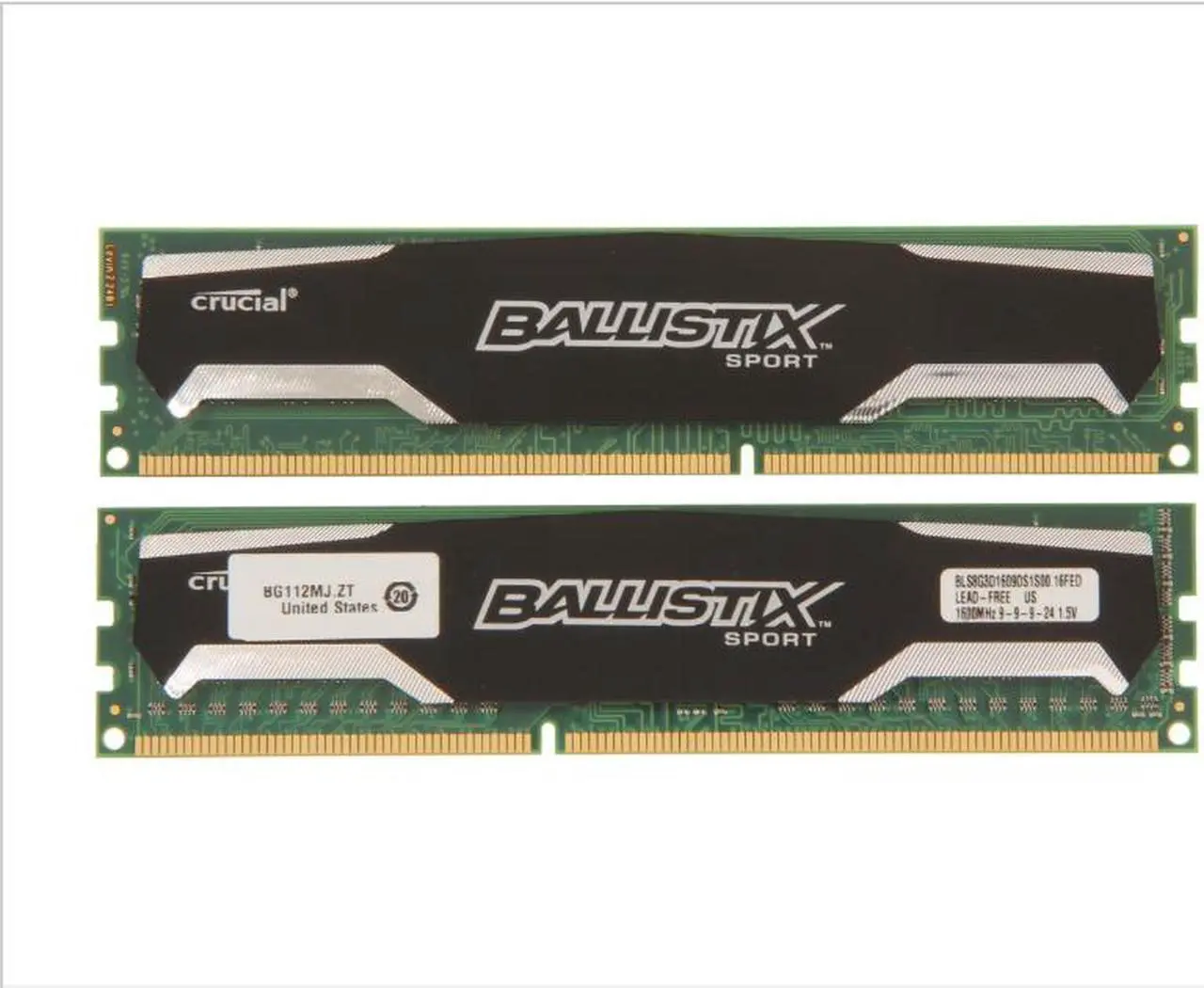 Alt view image 4 of 4 - Ballistix Sport 4GB DDR3 1600 (PC3 12800) Desktop Memory Model BLS4G3D1609DS1S00