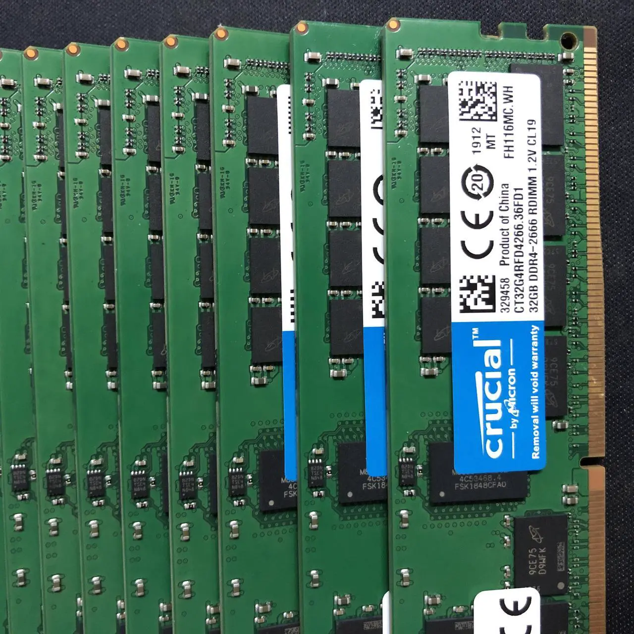Alt view image 4 of 5 - Micron MTA36ASF4G72PZ-2G6 32GB DDR4 2666 (PC4-21300) 1.2V 288-PIN SDRAM Server Memory ECC Registered