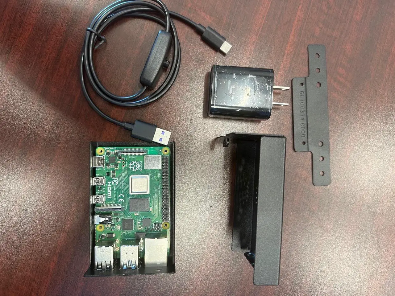 Alt view image 5 of 7 - Raspberry Pi 4 Model B Quad Core 64 Bit WiFi Bluetooth (8GB) with Case, Power supply, Heatsinks