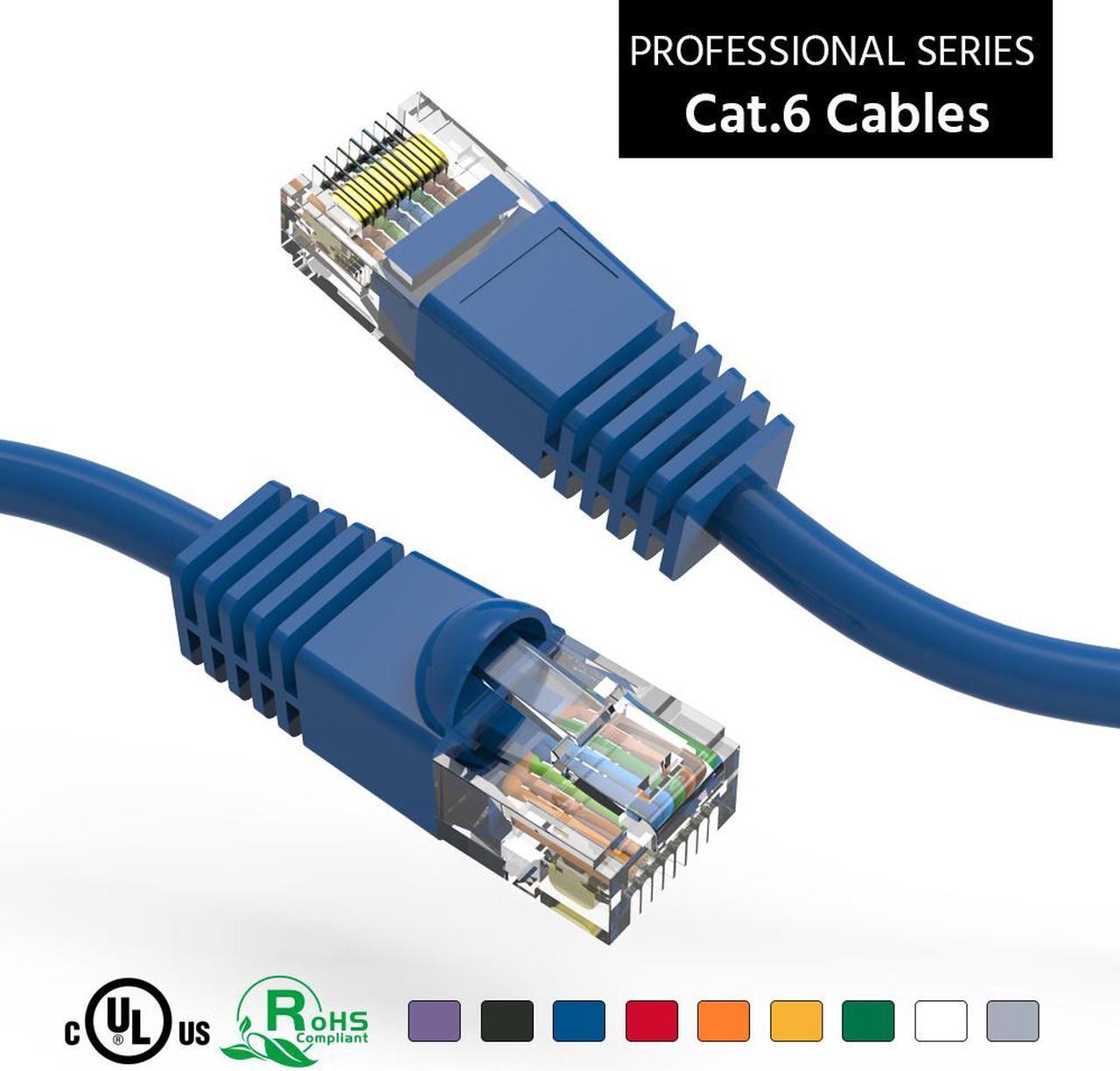 Main image of 9ft (2.7M) Cat6 UTP Ethernet Network Booted Cable  9 Feet (2.7 Meters) Gigabit LAN Network Cable RJ45 High Speed Patch Cable, Blue