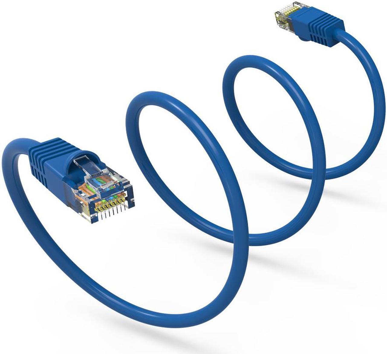 Alt view image 3 of 4 - 9ft (2.7M) Cat6 UTP Ethernet Network Booted Cable  9 Feet (2.7 Meters) Gigabit LAN Network Cable RJ45 High Speed Patch Cable, Blue