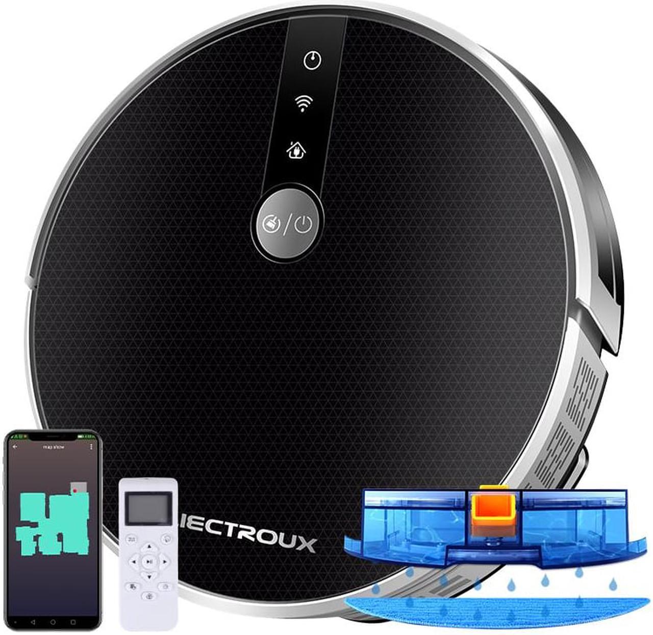 LIECTROUX C30B Robot Vacuum Cleaner, Smart Mapping, with Memory, WiFi App & Voice Control, 4000Pa Strong Suction, Dry & Wet Mopping, Suit for Pet Hair, Home Floor & Carpet Cleaning, Disinfection