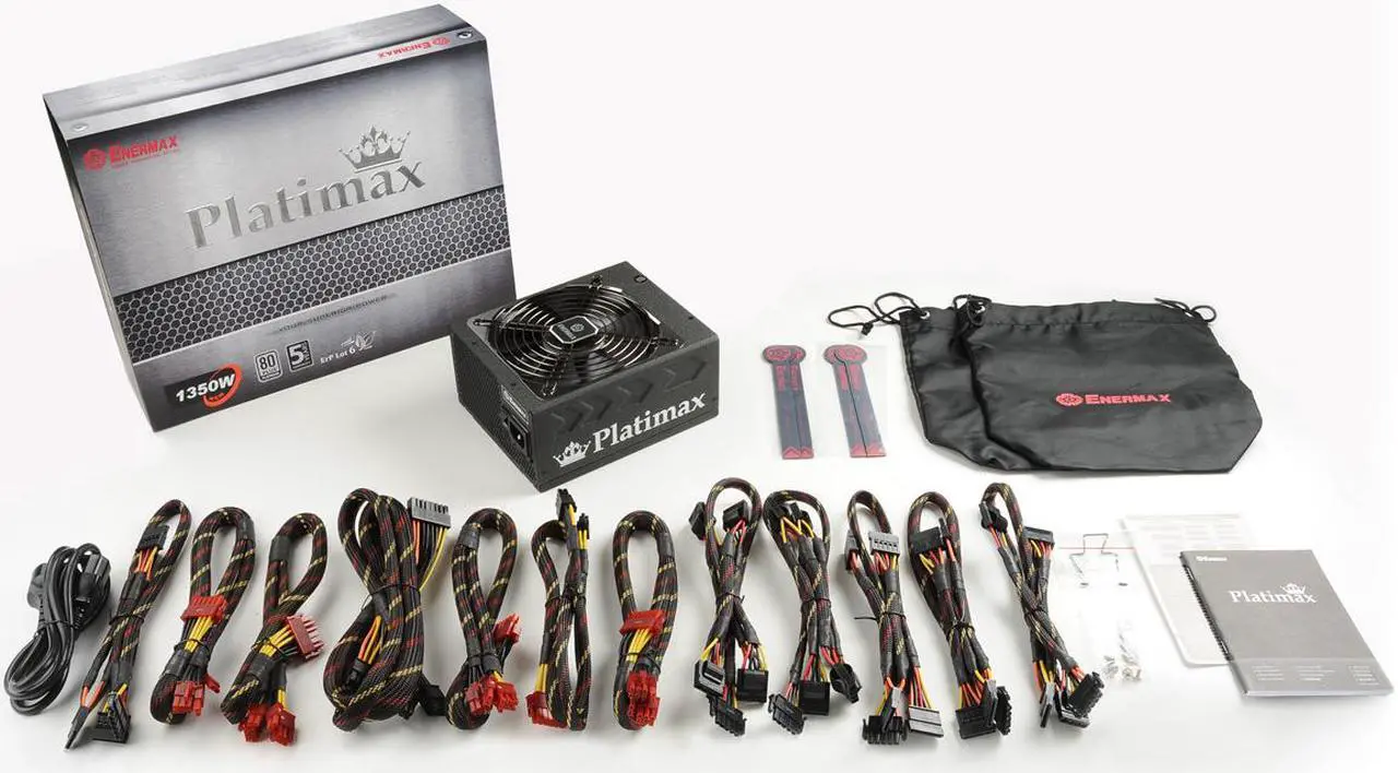 Alt view image 7 of 7 - Enermax Platimax 1350W 80 Plus Platinum Certified, Full Modular, ATX12V/EPS12V SLI Ready, Server Ready, 10 Year Warranty, Power Supply, EPM1350EWT