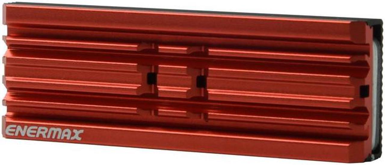 Alt view image 2 of 8 - Enermax M.2 2280 NVMe SSD Heatsink, Double-Sided Heat Sink, with Thermal Silicone Pad for PC / PS5 Cooling - Red
