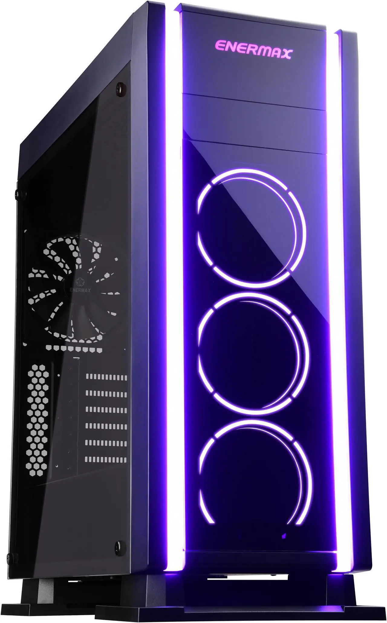 Main image of Enermax Saberay RGB Mid Tower Gaming Case with Tempered Glass Panel, 3x  120mm T.B. RGB Fans and 1x 140mm Fan Pre- installed, ECA3500BA-RGB