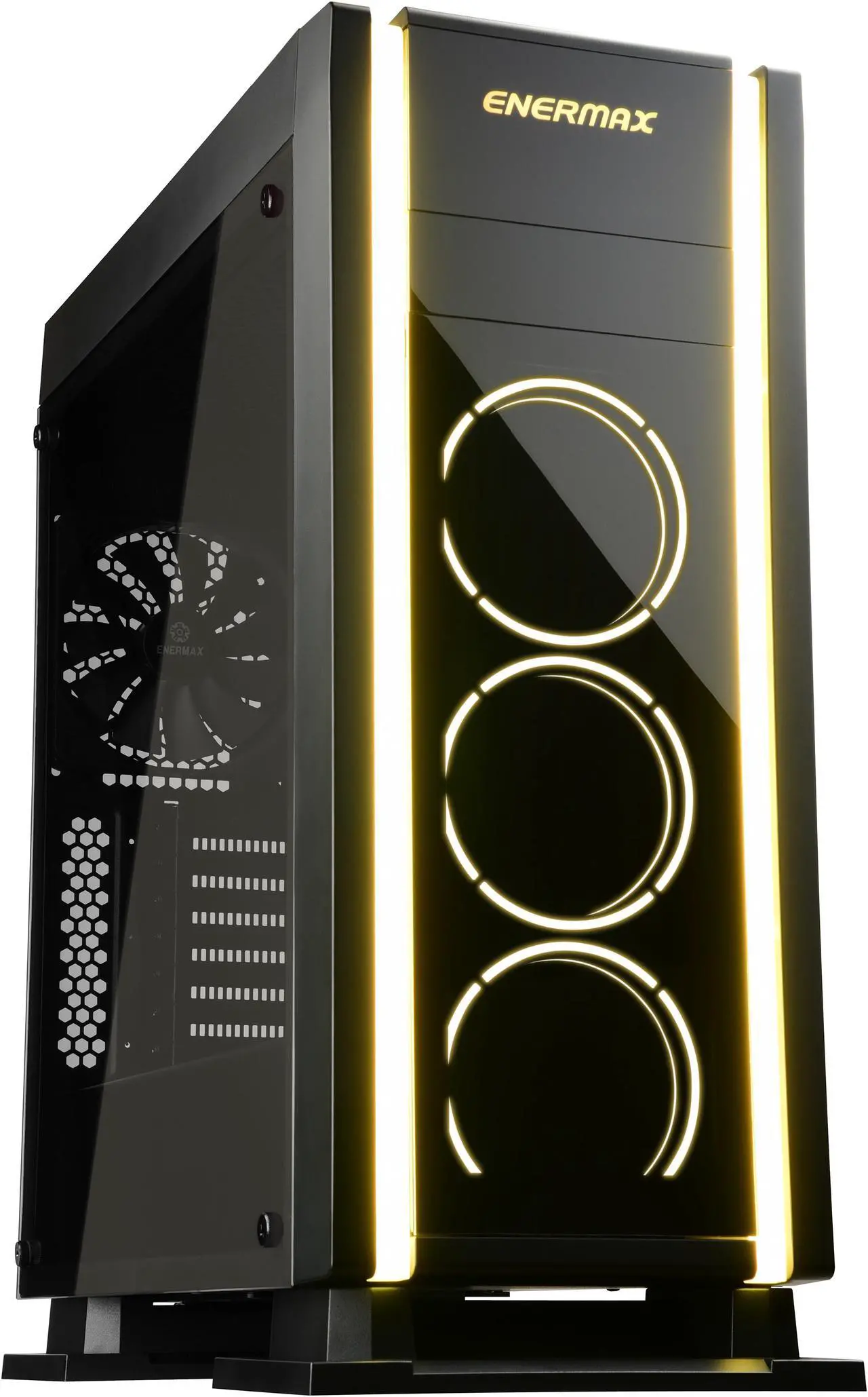 Alt view image 3 of 14 - Enermax Saberay RGB Mid Tower Gaming Case with Tempered Glass Panel, 3x  120mm T.B. RGB Fans and 1x 140mm Fan Pre- installed, ECA3500BA-RGB