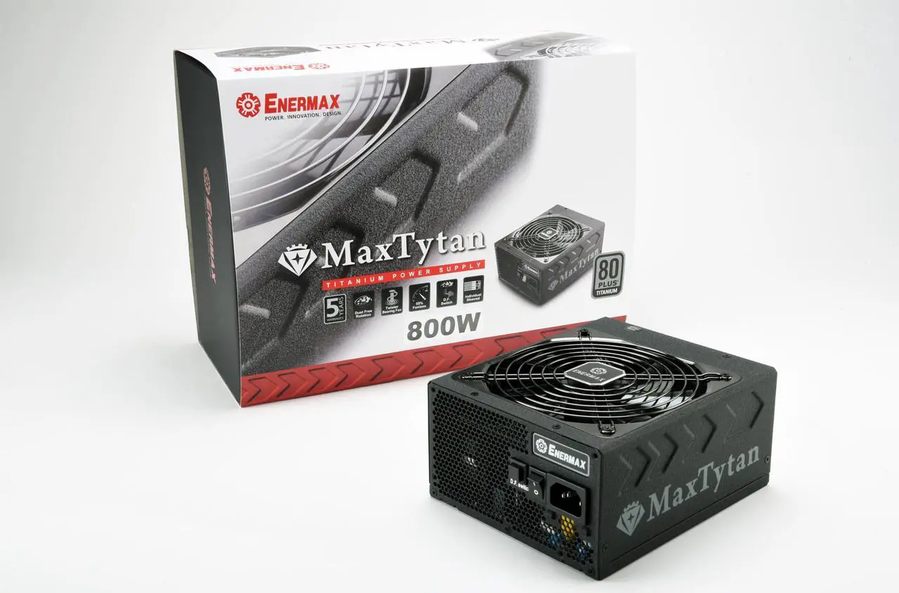 Alt view image 7 of 13 - Enermax MaxTytan 80 PLUS Titanium certified Full Modular 800W Power Supply with Amazing DFR Tech and D.F. switch, Individual Sleeved Cable, Smart Semi-fanless function, 10 years Warranty, EMT800EWT