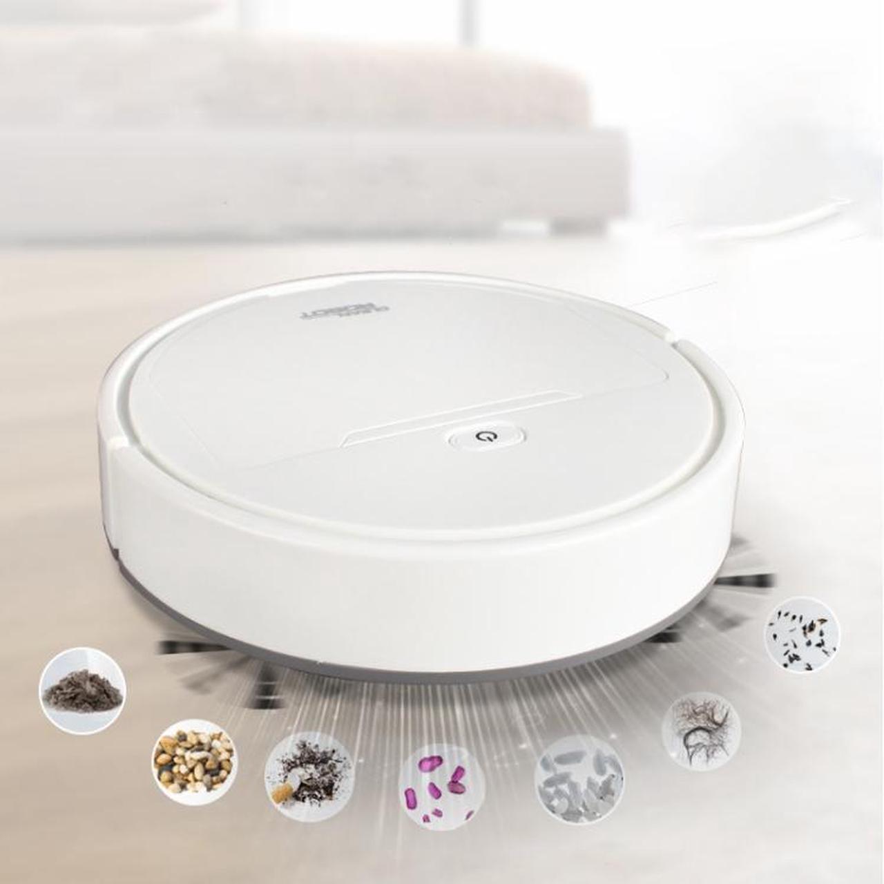 Alt view image 3 of 7 - Multifunctional Smart Vacuum Cleaner Robot Automatic 3-In-1 Recharge Dry Wet Sweeping Vacuum Cleaner (Black)