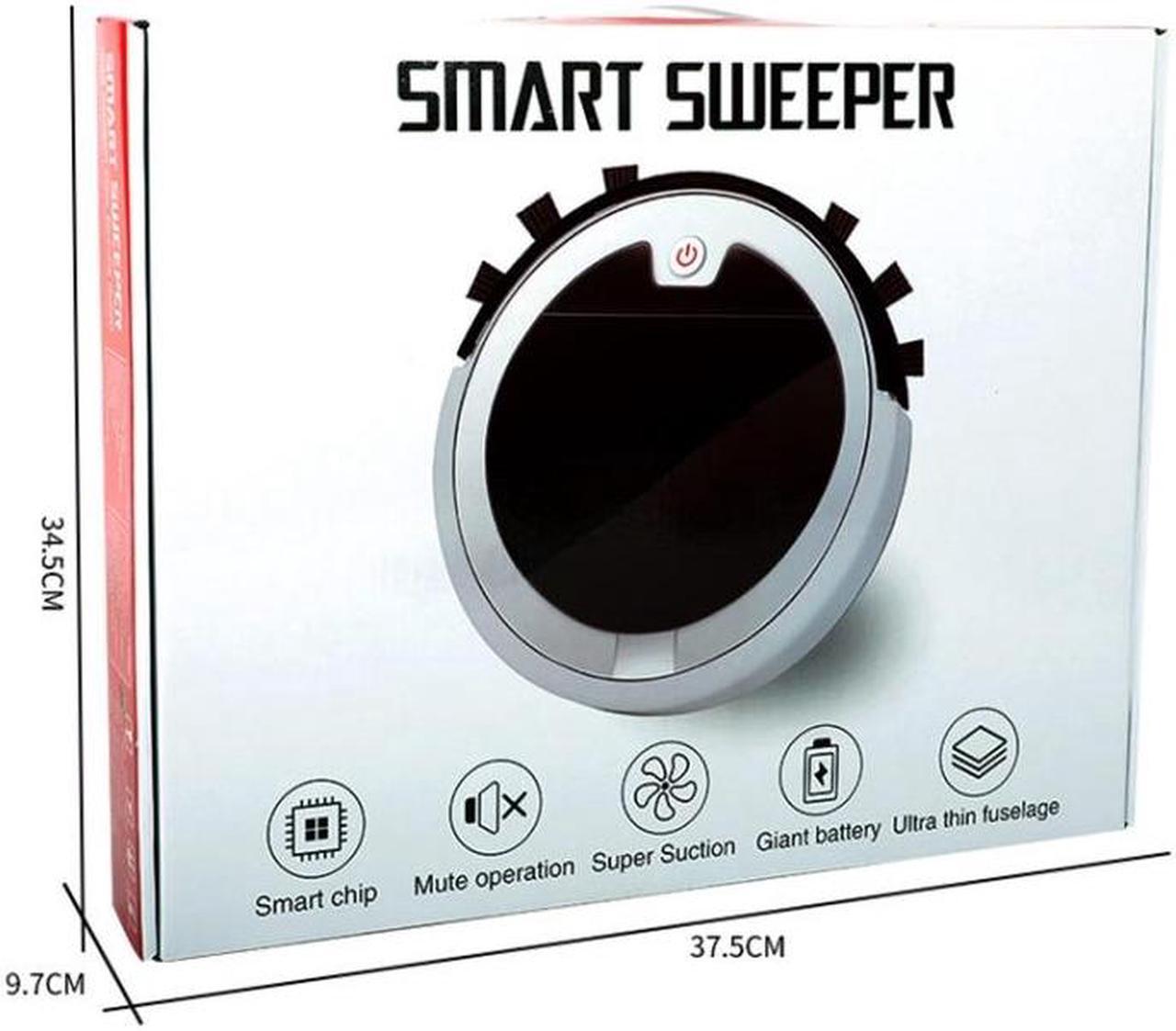 Alt view image 2 of 7 - Home Smart Sweeping Robot Planning Route Remote Control Large Suction Cleaner Sweeper (White Black)