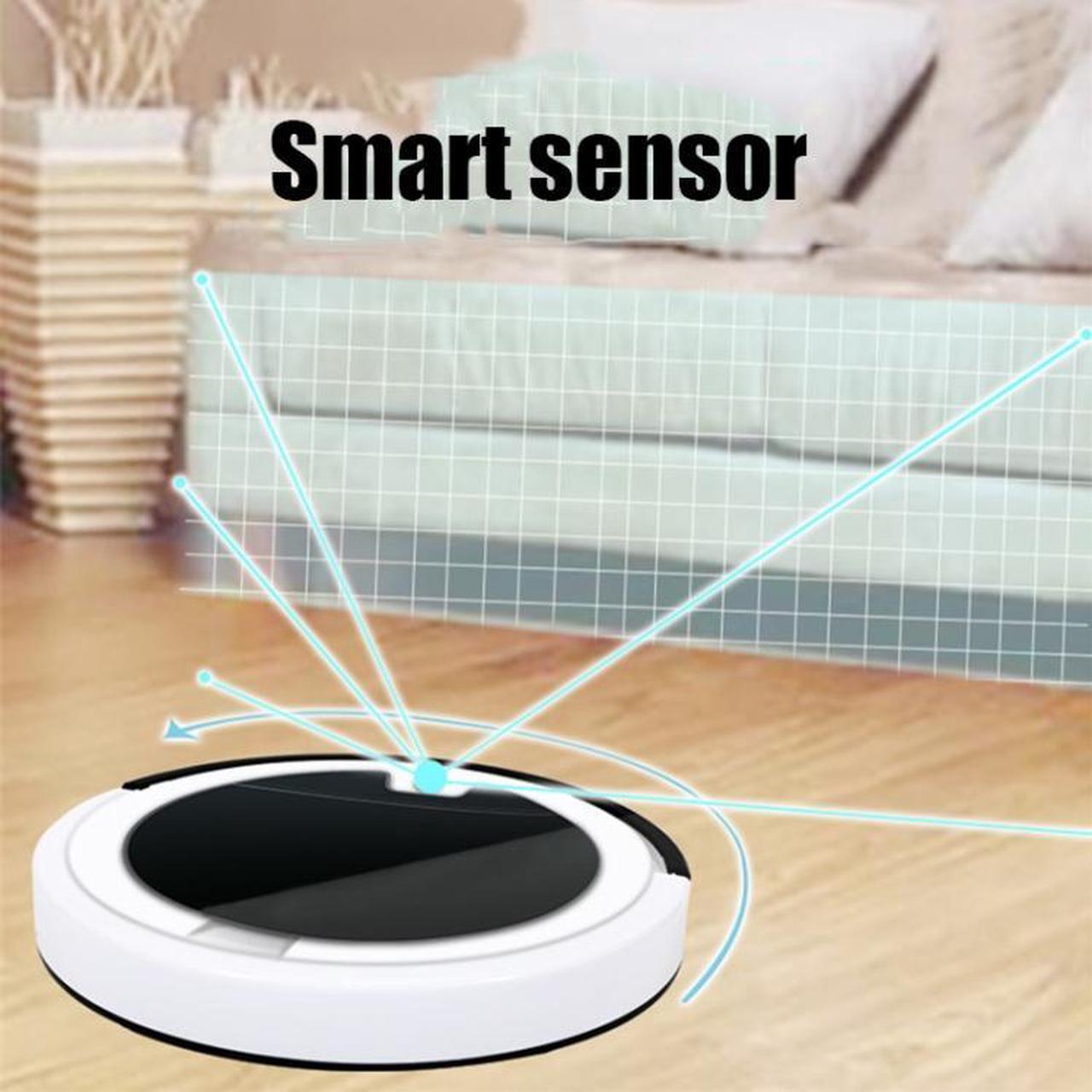 Alt view image 6 of 7 - Home Smart Sweeping Robot Planning Route Remote Control Large Suction Cleaner Sweeper (White Black)