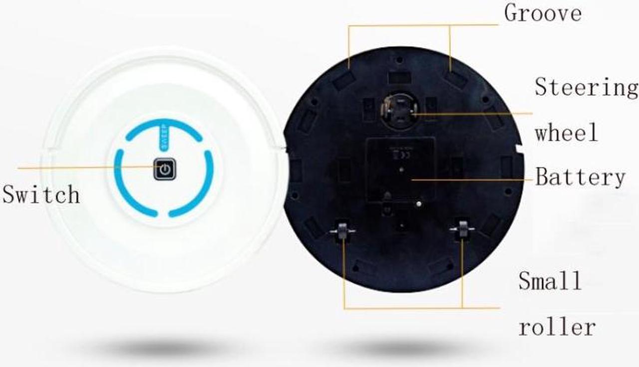 Alt view image 4 of 6 - Smart Mini Sweeping Robot Lazy Household Cleaner, Specification:Battery Version (White)