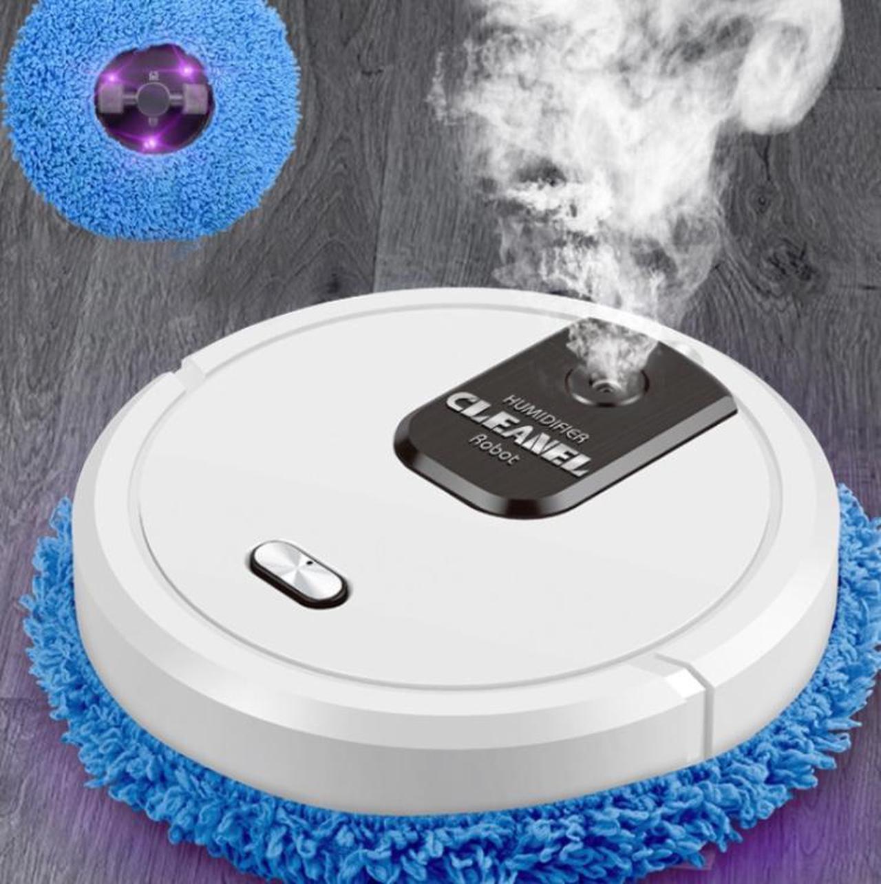 Alt view image 5 of 7 - KeLeDi Household Multifunctional Mopping Robot Intelligent Humidifier Automatic Atomizing Aroma Diffuser (White)