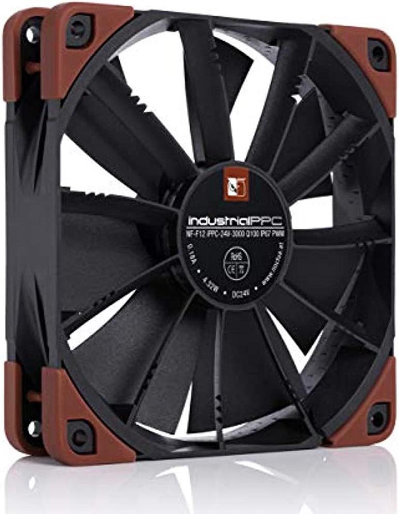 Alt view image 2 of 7 - Noctua NF-F12 iPPC-24V-3000 Q100 IP67 PWM, Heavy Duty Cooling Fan, 4-Pin, 3000 RPM, 24V Version (120mm, Black)