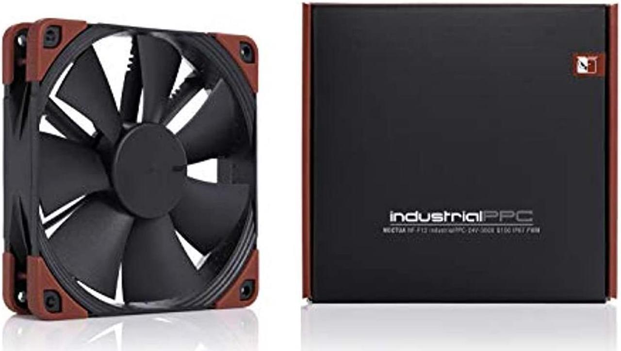 Alt view image 5 of 7 - Noctua NF-F12 iPPC-24V-3000 Q100 IP67 PWM, Heavy Duty Cooling Fan, 4-Pin, 3000 RPM, 24V Version (120mm, Black)