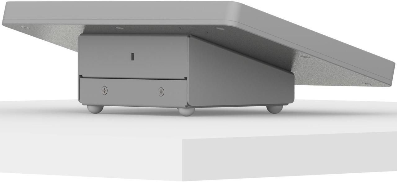 Alt view image 5 of 7 - VidaMount Light Grey Enclosure and Fixed Tilted 15° Desk / Surface Mount [Bundle] compatible with Surface Go, Go 2 & Go 3