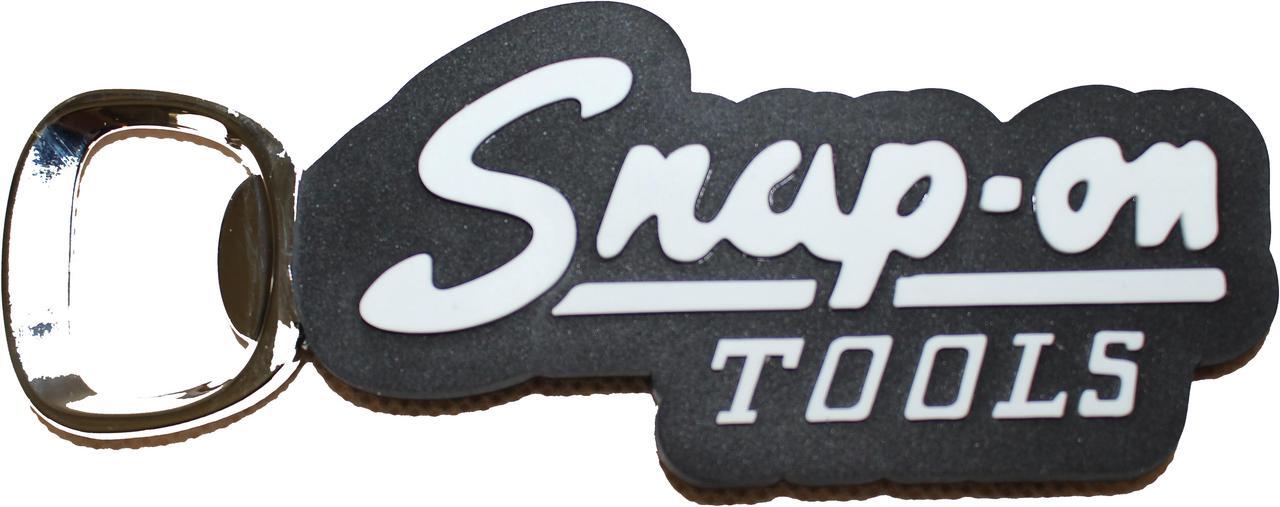 Main image of Magnetized Bottle Opener Logo Snap On Tools Vintage 1950 4 3/4" x 2 3/4" x 1/4" Magnet Toolbox Workbench Fridge