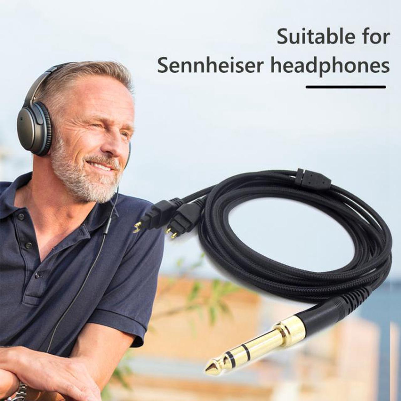 Alt view image 5 of 5 - ZS0204 Headphone Audio Cable for Sennheiser HD580 HD600 HD650 HD660S (Black)