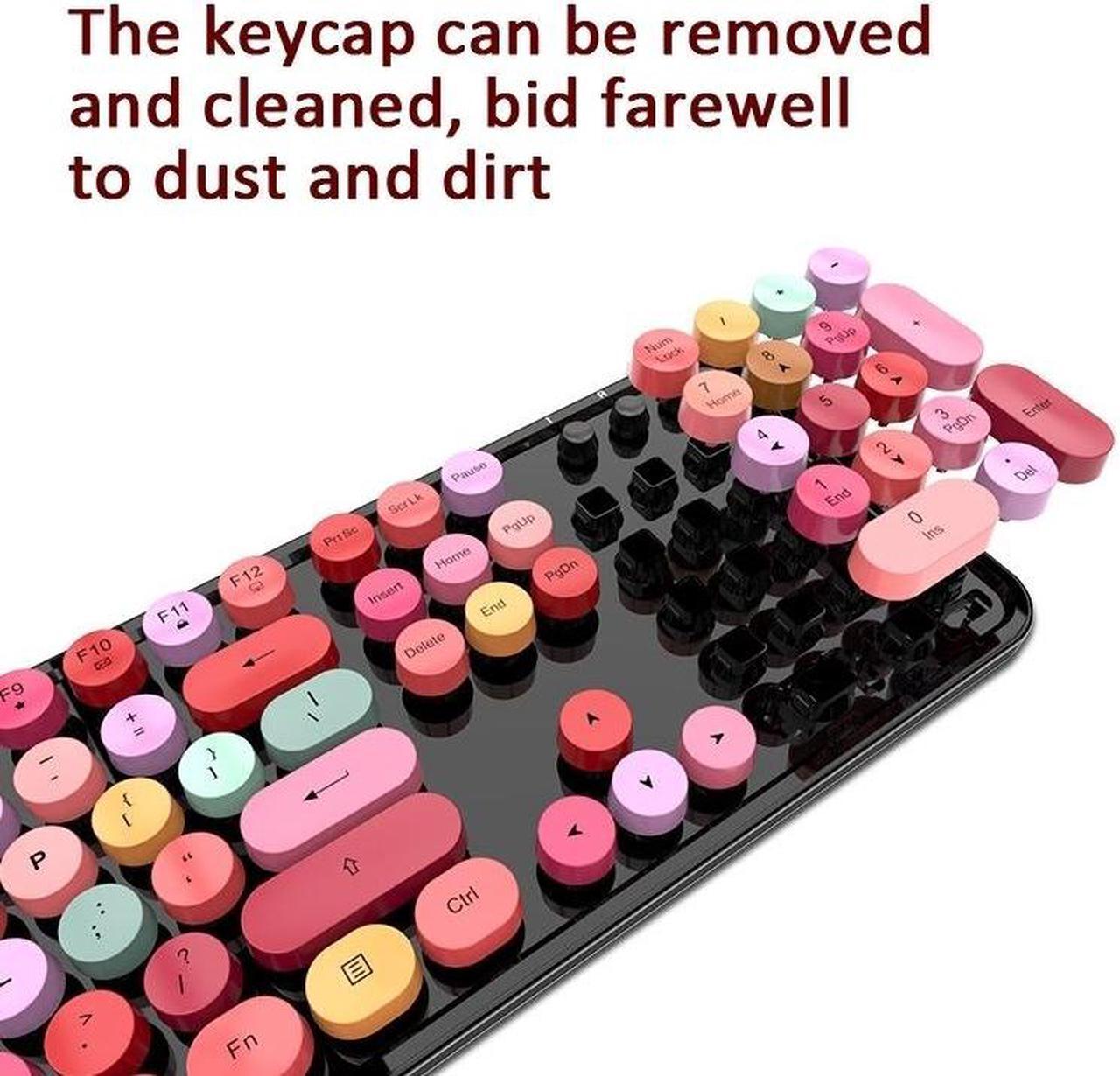 Alt view image 4 of 4 - Mofii Sweet Wireless Keyboard And Mouse Set Girls Punk Keyboard Office Set, Colour: Purple Mixed