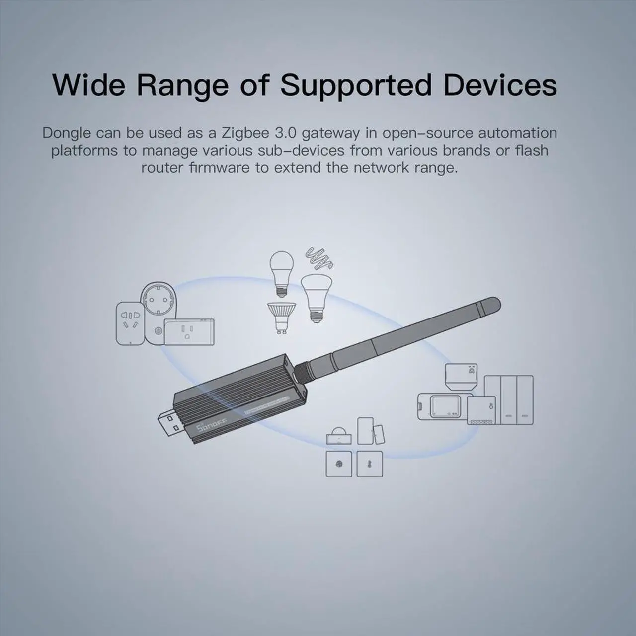 Alt view image 4 of 7 - Sonoff ZBDongle-E ZigBee 3.0 USB Gateway Smart Home ZigBee Bridge
