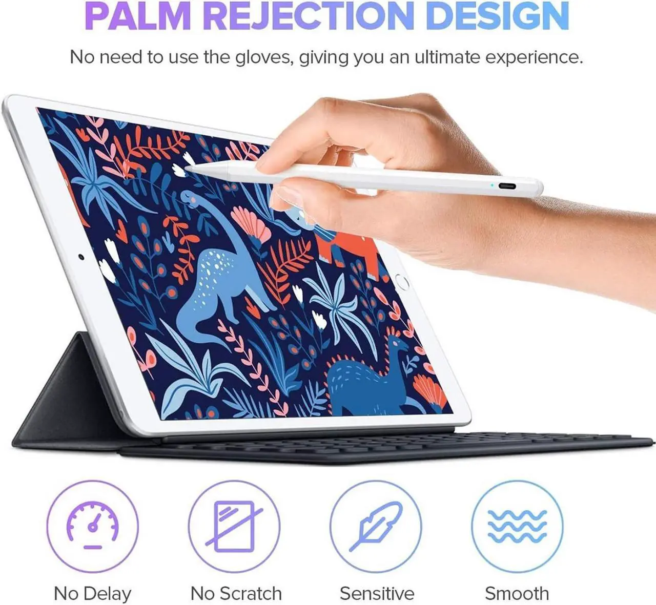 Alt view image 3 of 6 - YP0016 Anti-mistouch Magnetic Capacitive Stylus Pen for iPad
