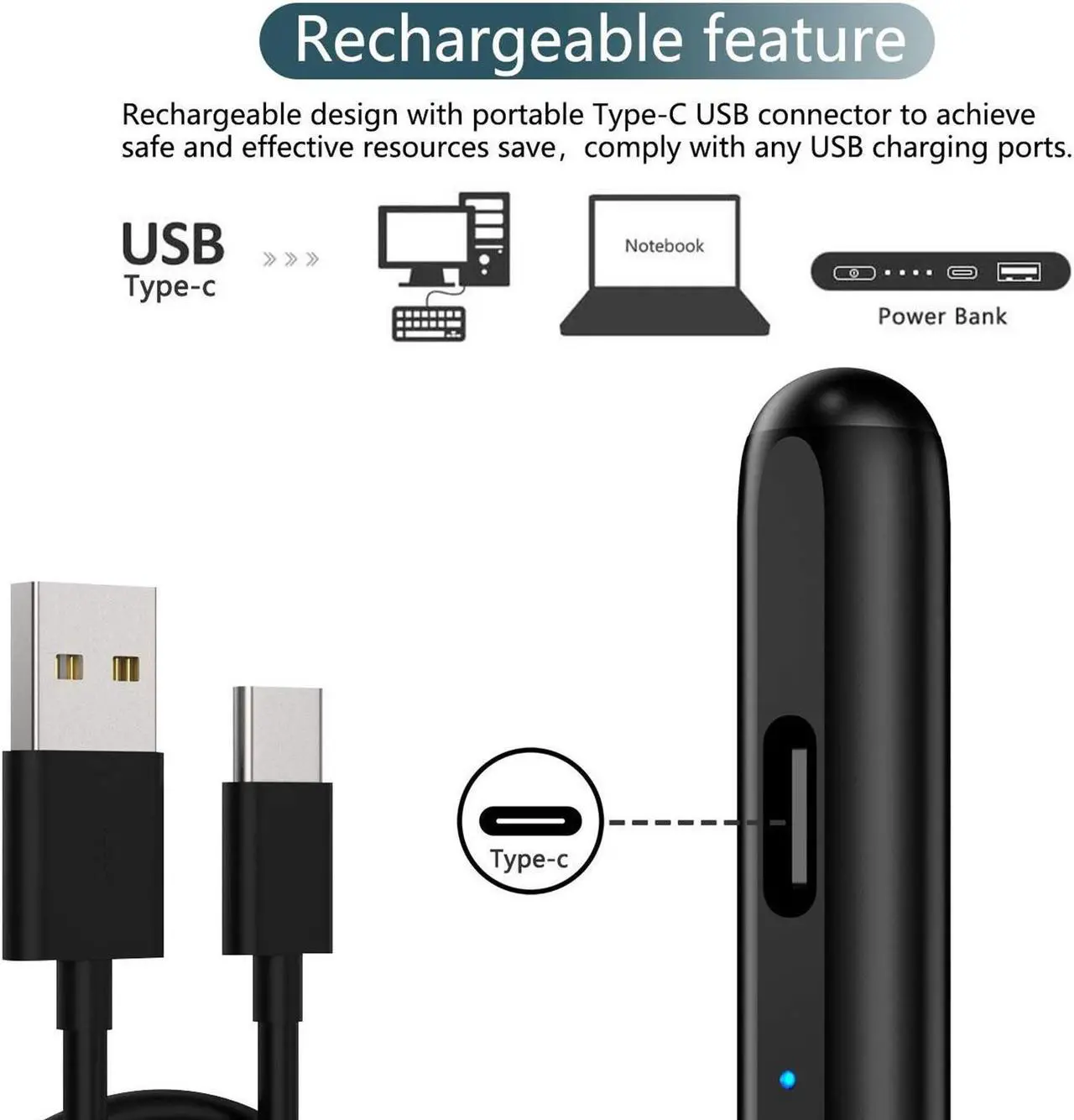 Alt view image 5 of 6 - YP0016 Anti-mistouch Magnetic Capacitive Stylus Pen for iPad