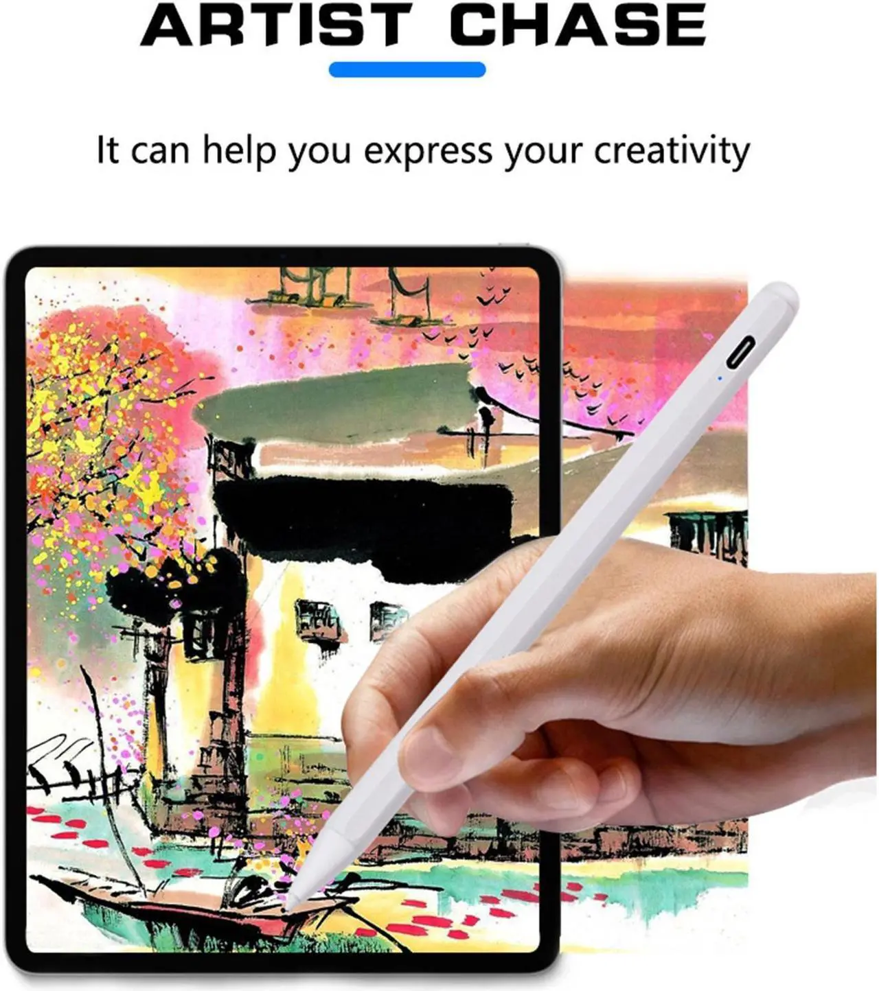 Alt view image 6 of 6 - YP0016 Anti-mistouch Magnetic Capacitive Stylus Pen for iPad