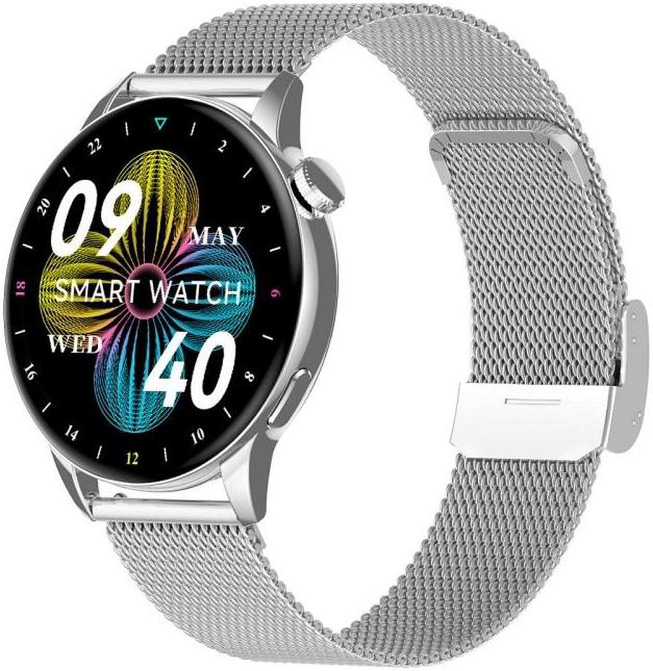 Main image of HD1 1.3 Inch AMOLED Screen Smart Watch with NFC Function (Silver Steell+Silicone Strap)