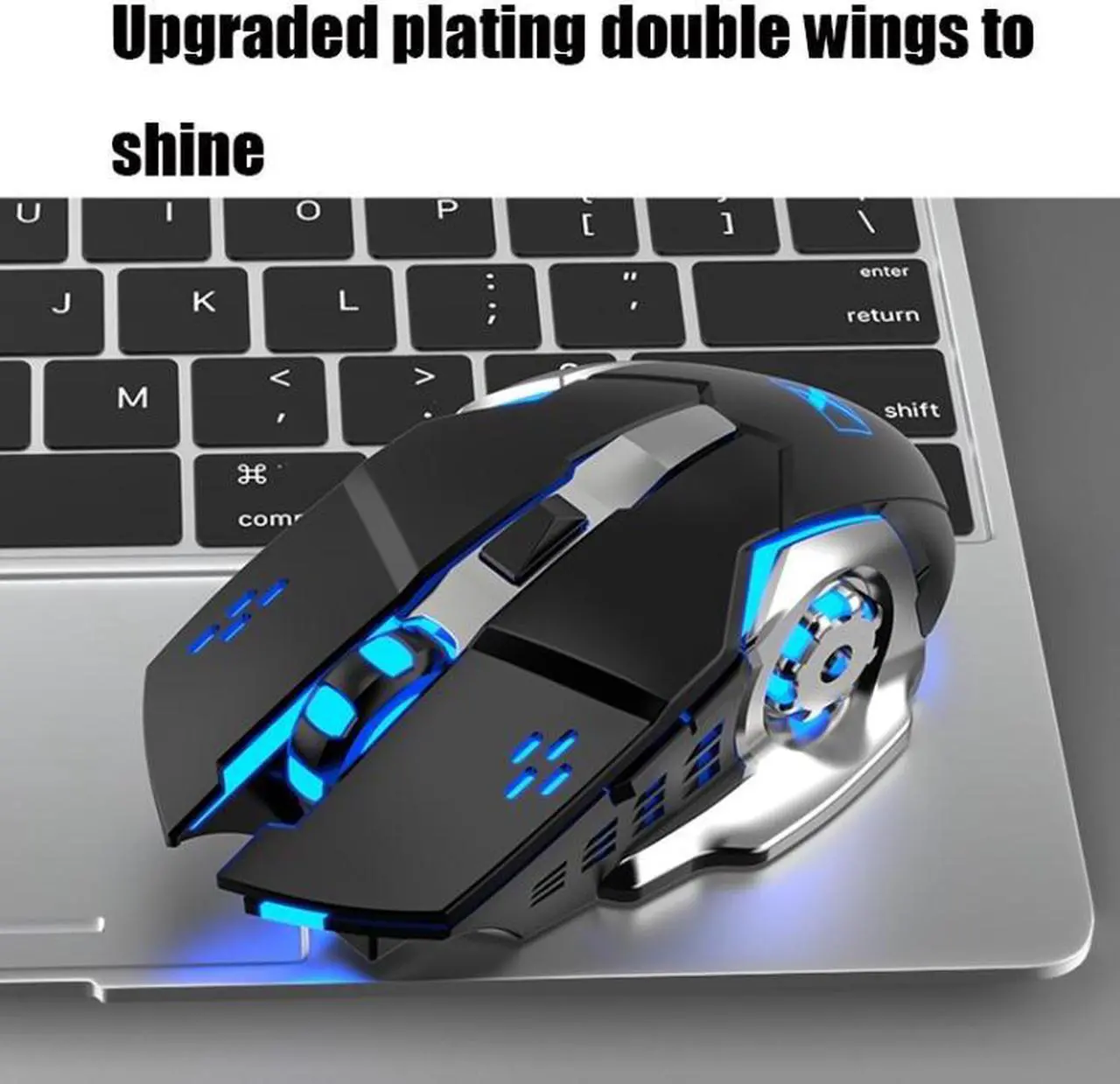 Alt view image 4 of 7 - K680 RGB Rechargeable Gaming Wireless Keyboard and Mouse Set Black White