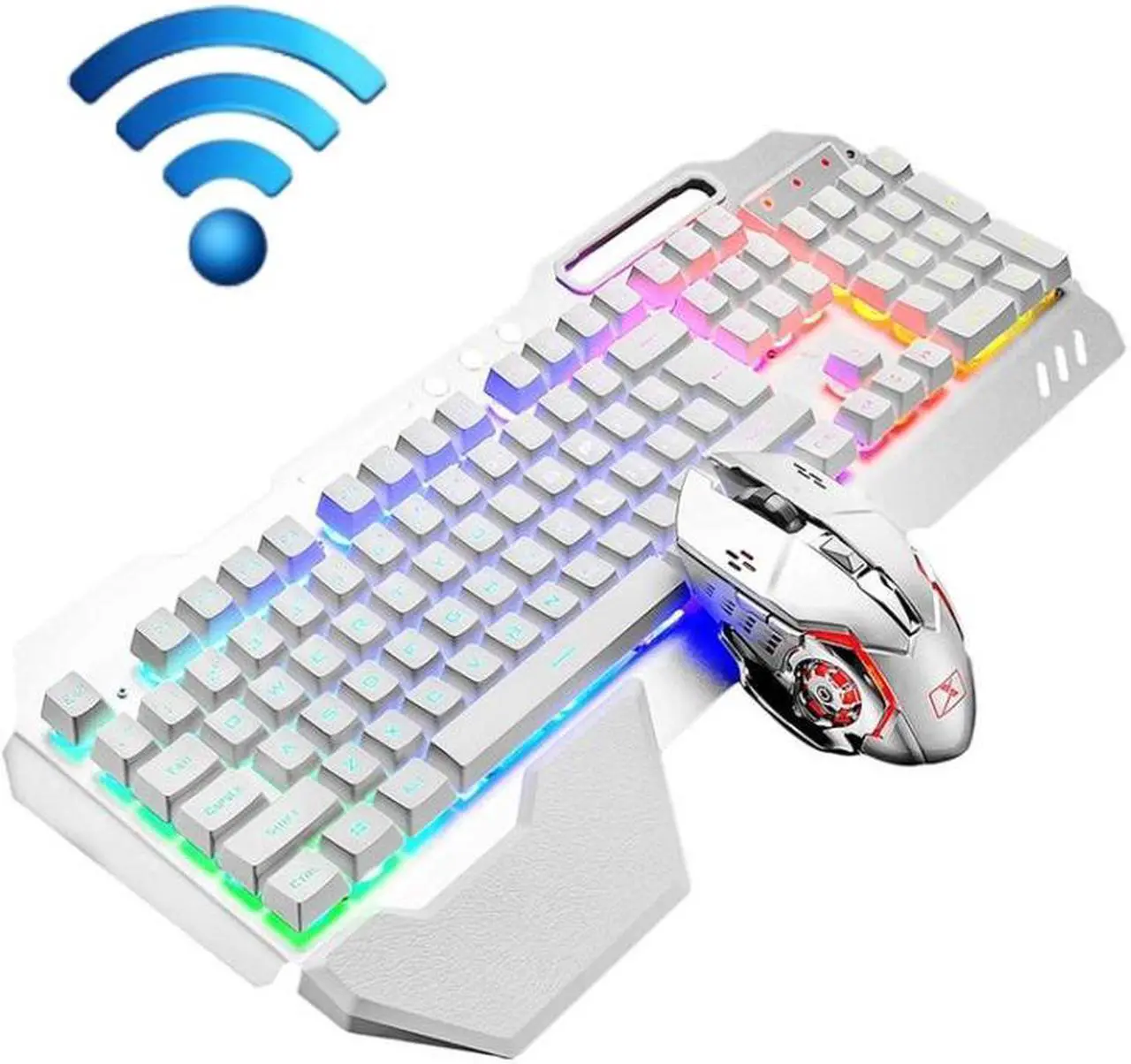 Main image of K680 RGB Rechargeable Gaming Wireless Keyboard and Mouse Set Black White