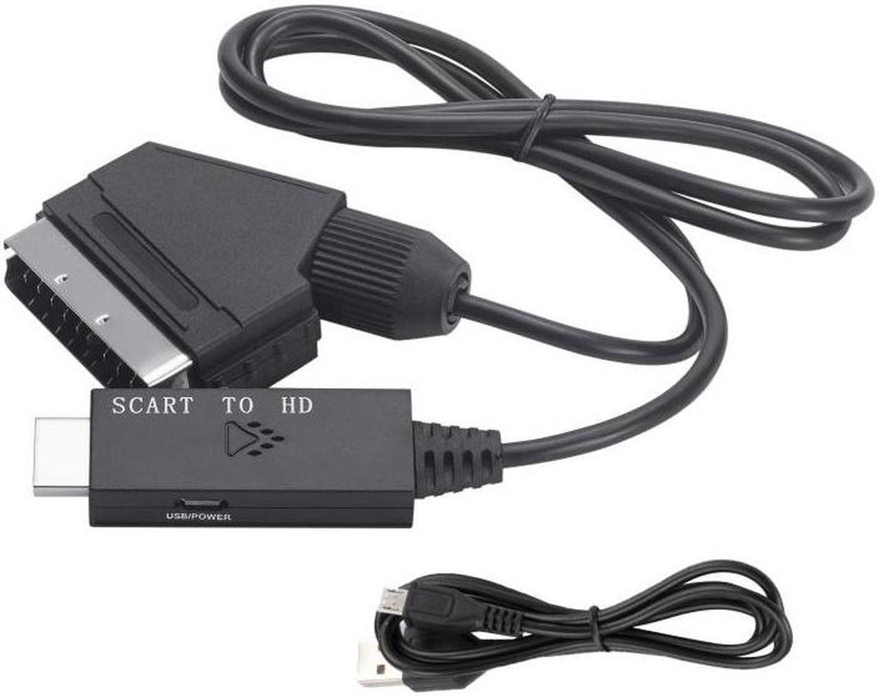 Main image of Scart To HDMI-Compatible Converter Video Audio Adapter Cable (Black)