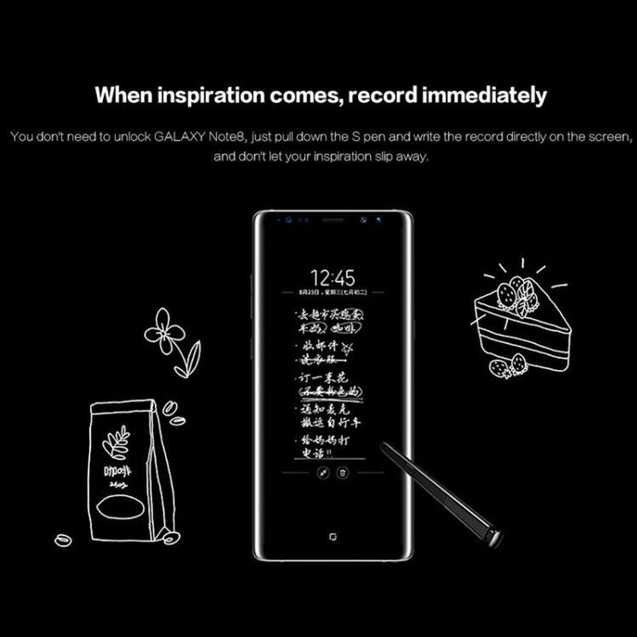 Alt view image 6 of 7 - For Galaxy Note 8 / N9500 Touch Stylus S Pen Black Pink Grey