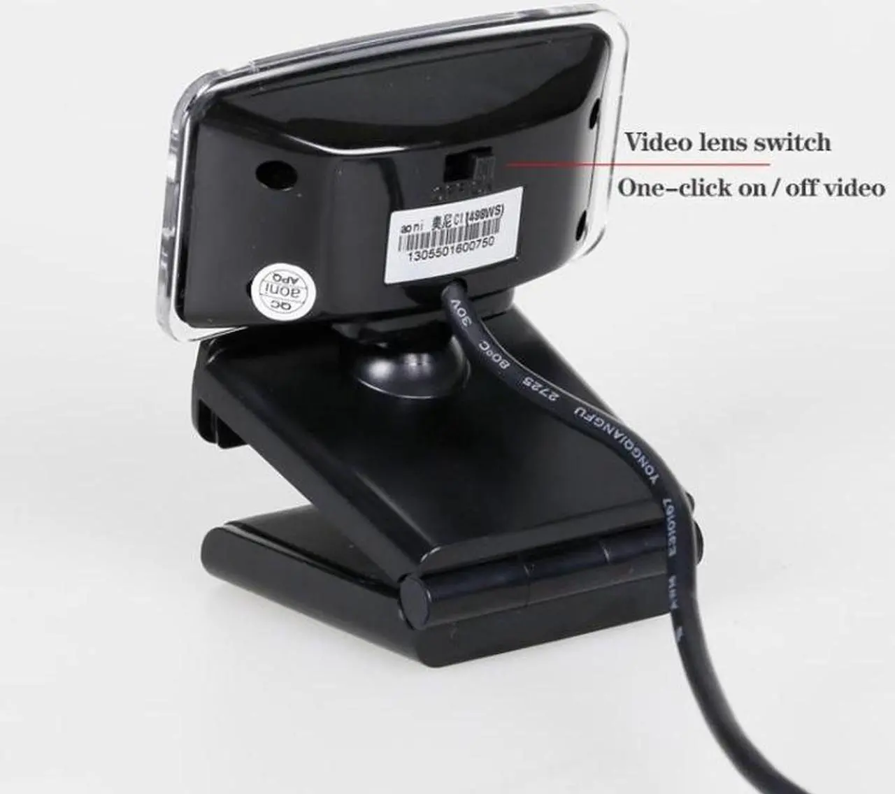 Alt view image 4 of 7 - Aoni C11 720P 150-degree Wide-angle Manual Focus HD Computer Camera with Microphone