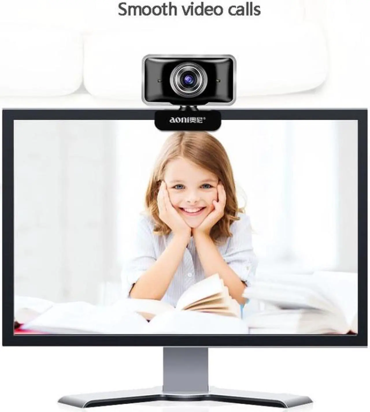 Alt view image 5 of 7 - Aoni C11 720P 150-degree Wide-angle Manual Focus HD Computer Camera with Microphone