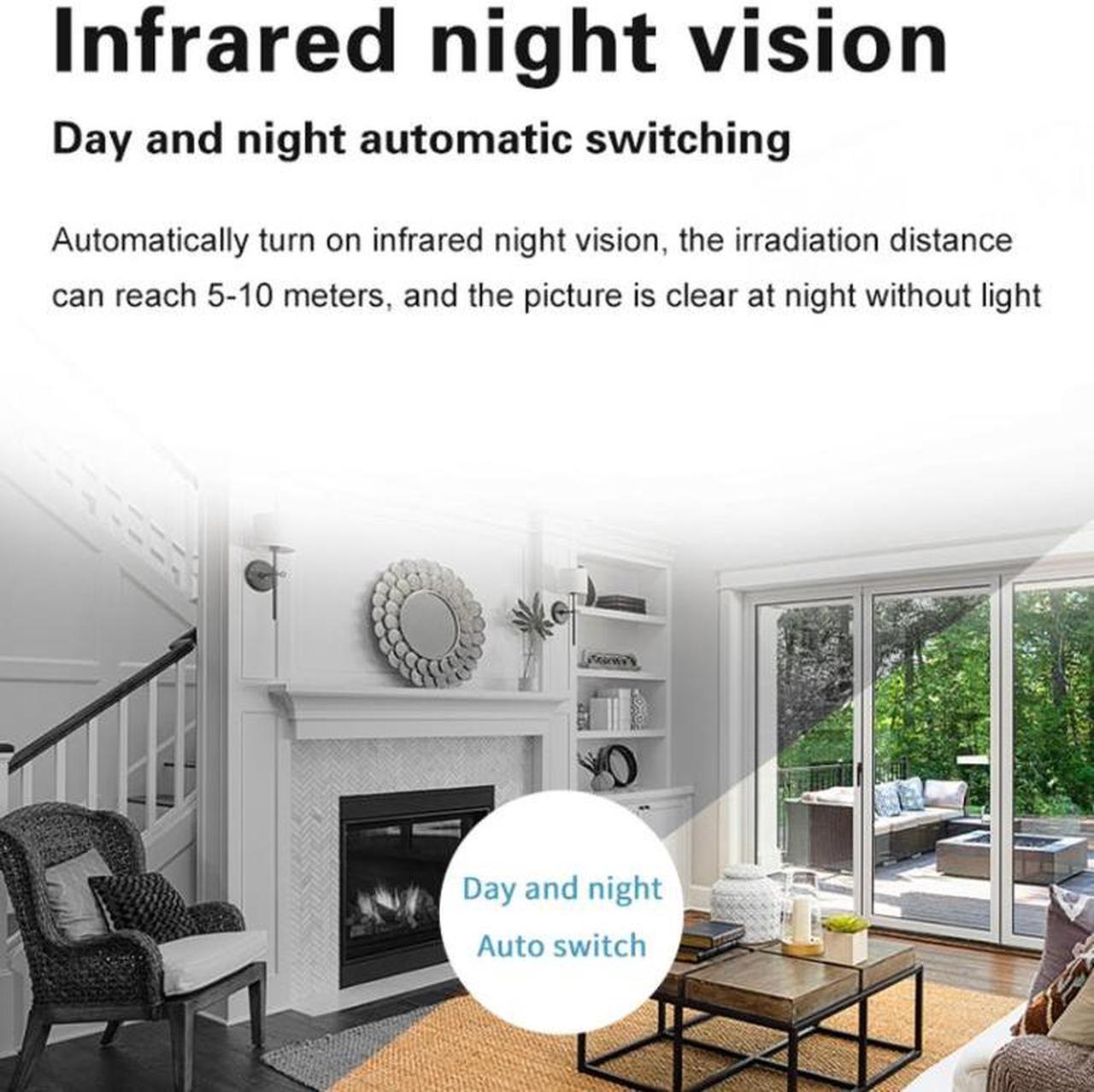 Alt view image 6 of 7 - AS02 Home Security Infrared Night Vision Wireless Voice Intercom Small Camera
