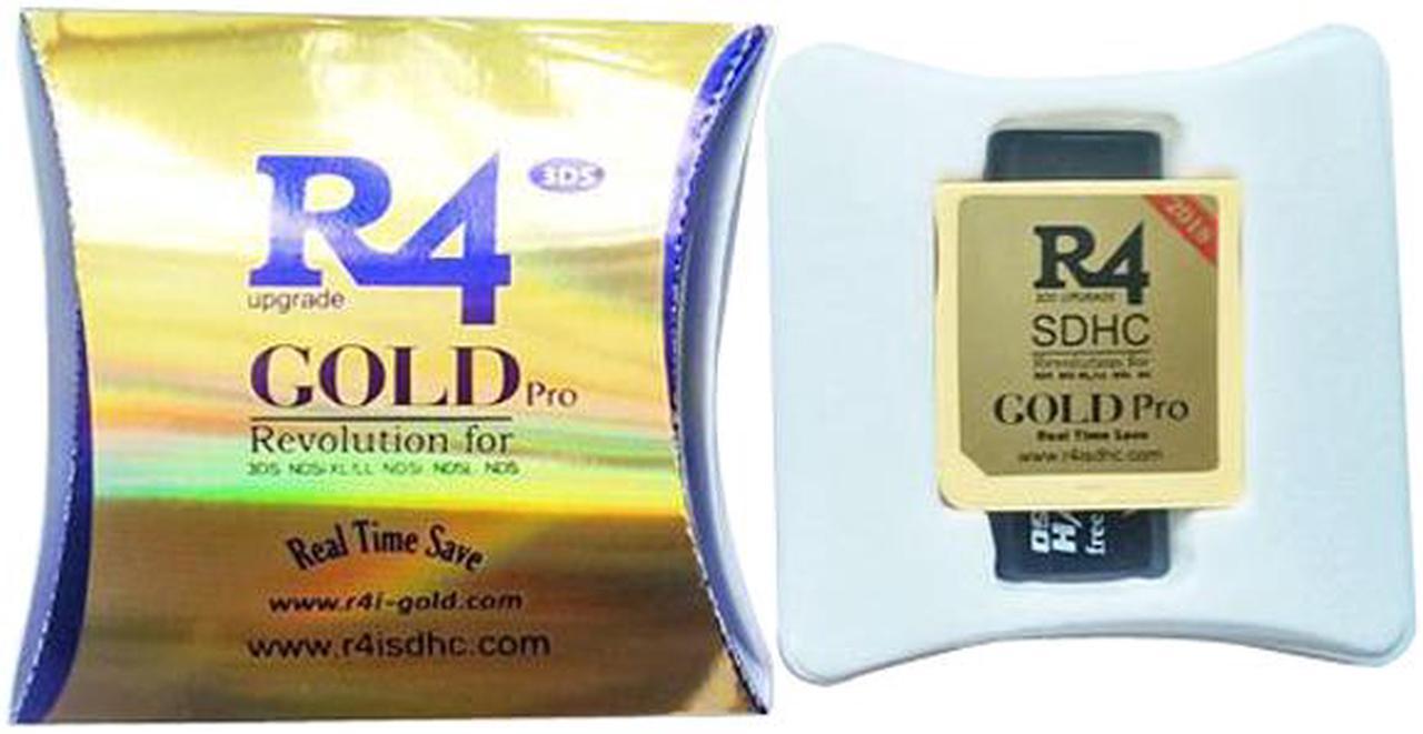 New R4I SDHC Dual Core Gold Pro Flash Card Adapter for 3DS, DSi XL / LL, DSL, DS