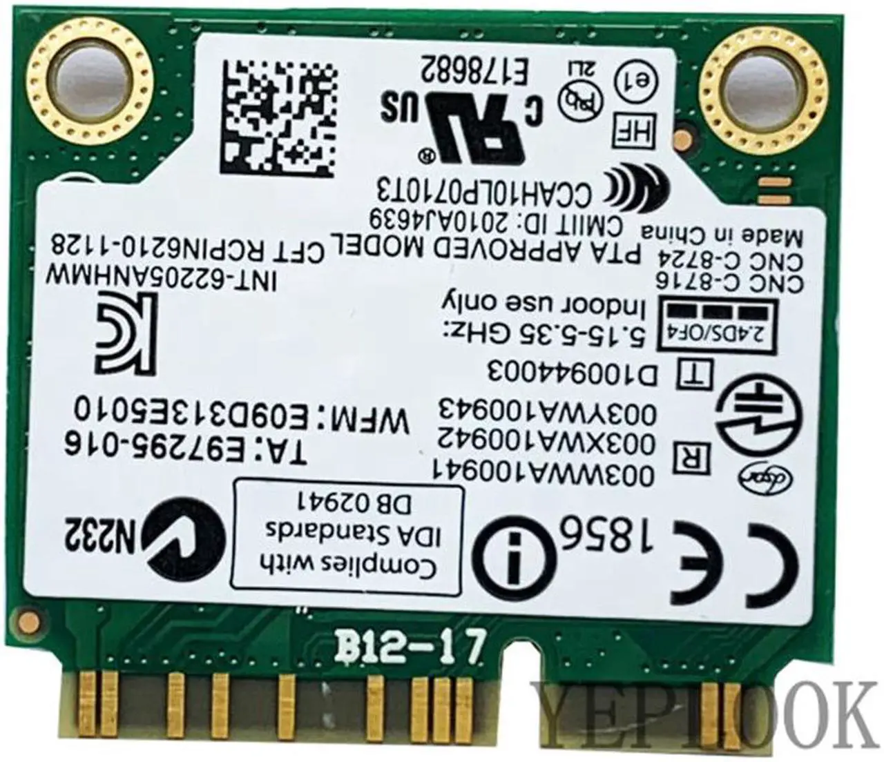 Alt view image 4 of 4 - 6205 6205AN 62205ANHMW Advanced-N 300M Dual Band 2.4G 5G WiFi Wireless Network Card for X220 X220I X220T X230 X230I X230T
