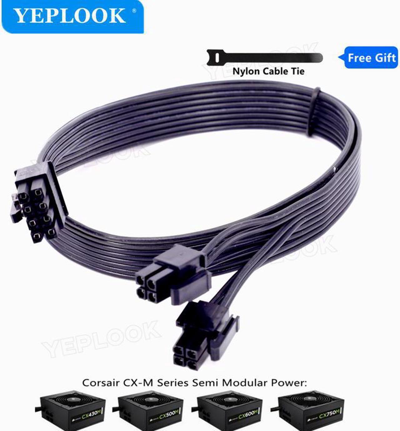 CPU 8Pin to 8Pin (4+4Pin) Male to Male Modular Power Supply Cable 12V For Corsair CX-M Series CX850M CX750M CX600M CX500M CX430M