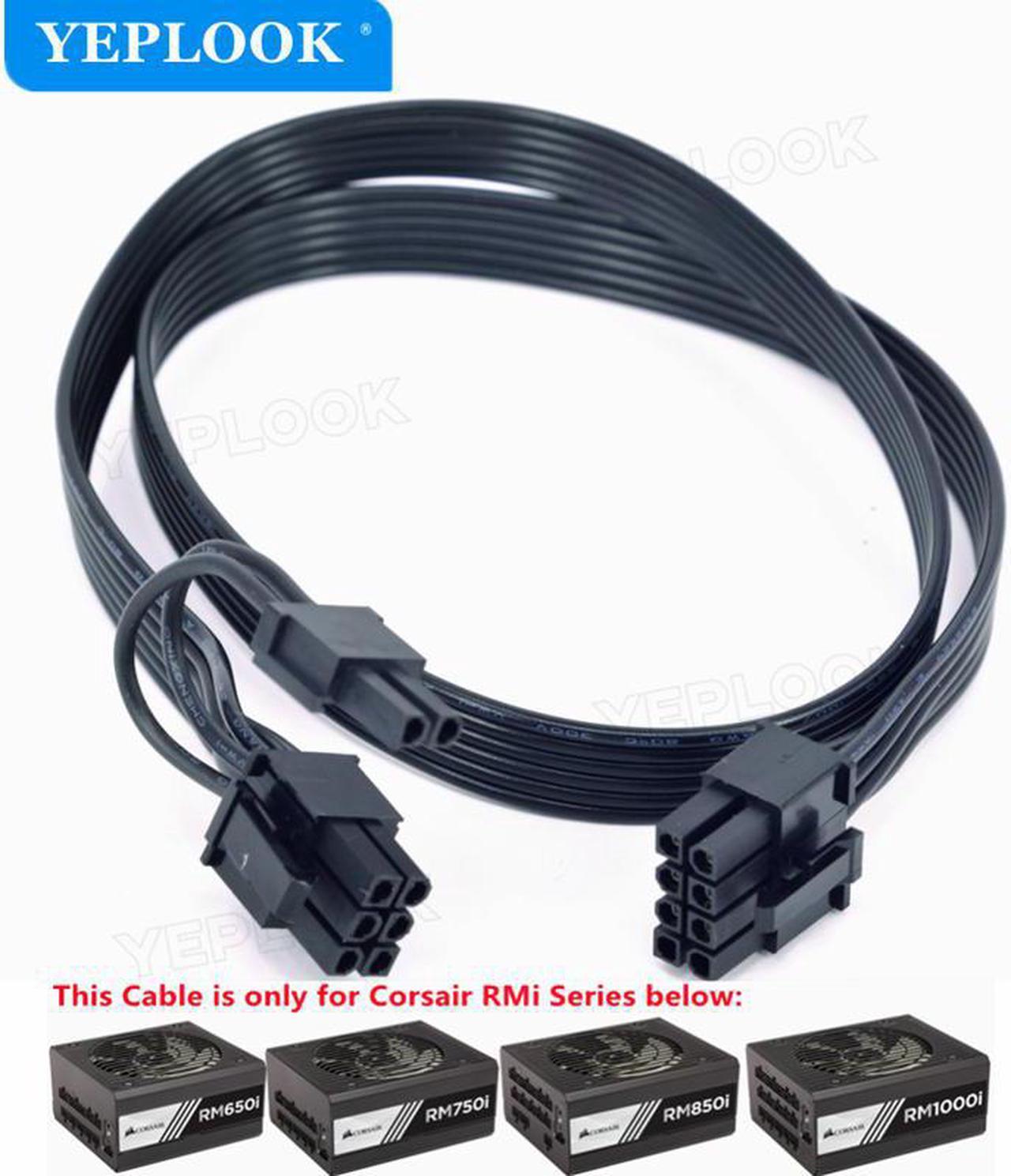 PCIe 8Pin to 8Pin 6+2Pin GPU Power Supply Cable For Corsair RMi Series Full Modular PSU RM650i RM750i RM850i RM1000i 18AWG 60CM