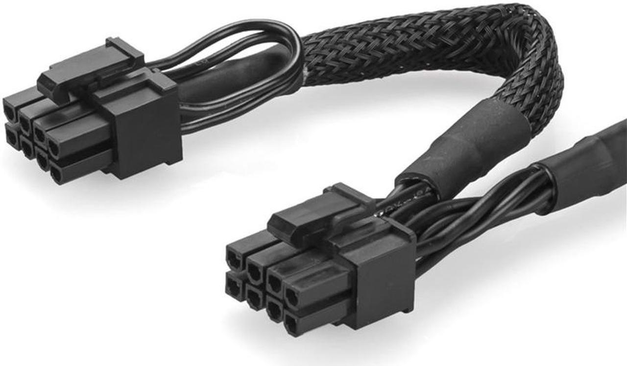 Alt view image 5 of 6 - PCIe 8Pin to Dual 8Pin (6+2Pin) GPU Cable Sleeved 18AWG For GIGABYTE AORUS P750W GP-AP750GM, P850W GP-AP850GM Gold Fully Modular