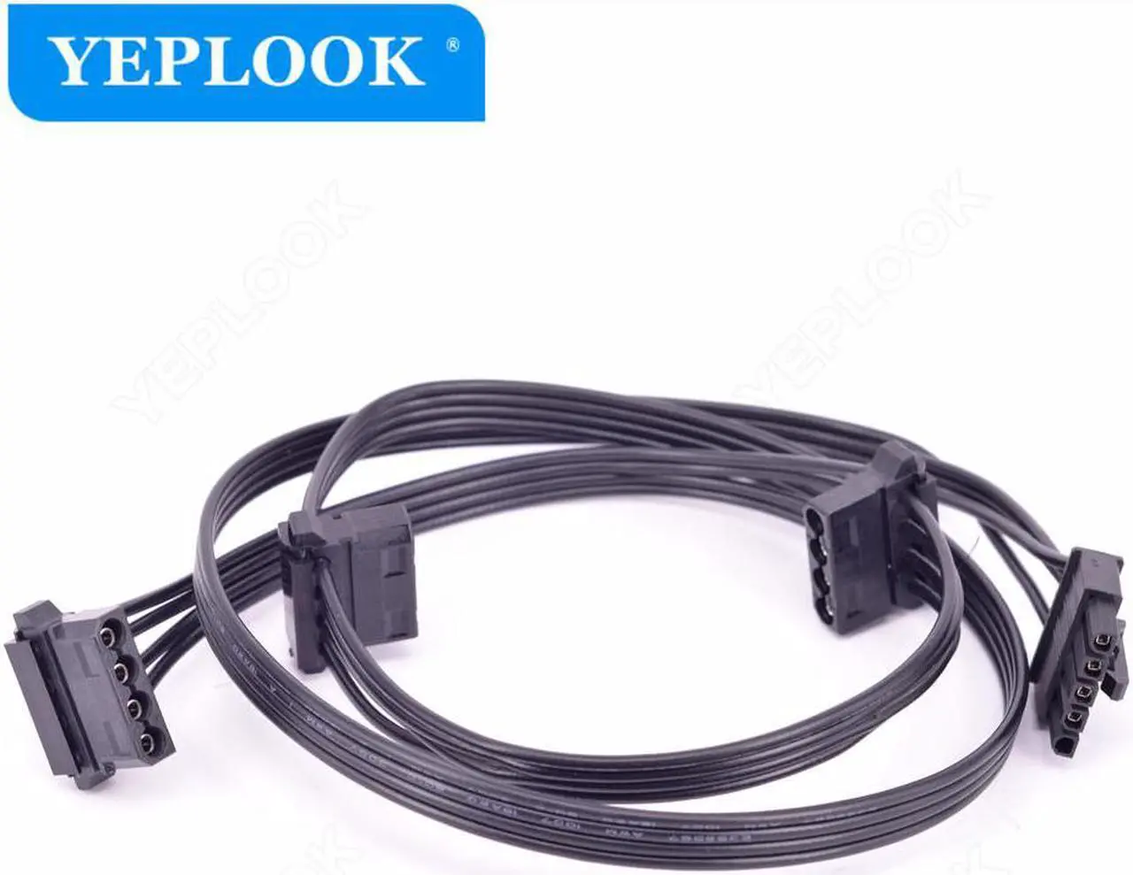 Alt view image 3 of 5 - 5Pin to 3 Port Molex 4Pin IDE Angled Cooling Fan Power Supply Cable For CoolerMaster GM Series G750M G650M G550M Semi-Modular
