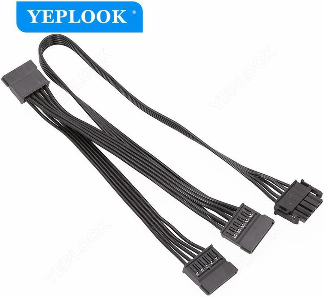 Main image of 5Pin to 3 Port SATA Hard Driver SSD Power Supply Cable For CoolerMaster GX/MWE V2 Series GX550 GX650 GX750 GX850 GX1050 GX1250