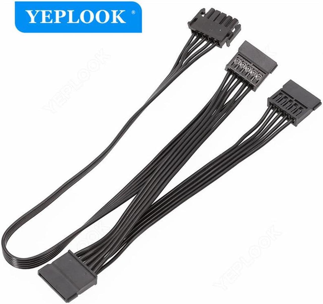 Alt view image 2 of 6 - 5Pin to 3 Port SATA Hard Driver SSD Power Supply Cable For CoolerMaster GX/MWE V2 Series GX550 GX650 GX750 GX850 GX1050 GX1250