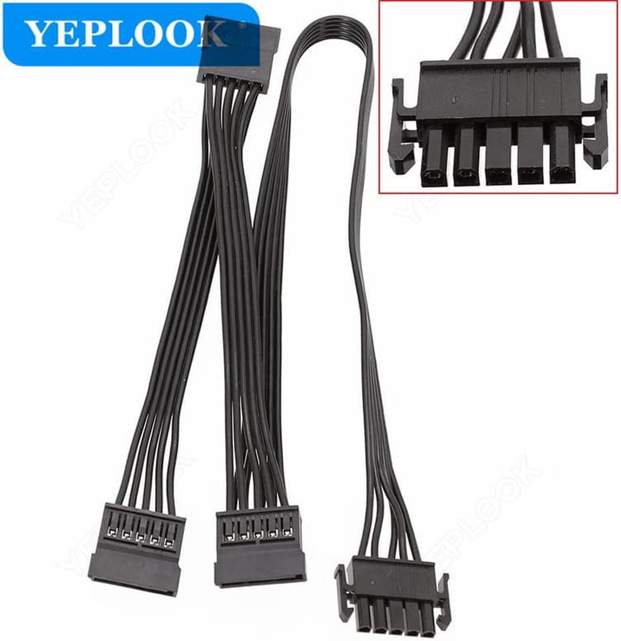 Alt view image 4 of 6 - 5Pin to 3 Port SATA Hard Driver SSD Power Supply Cable For CoolerMaster GX/MWE V2 Series GX550 GX650 GX750 GX850 GX1050 GX1250