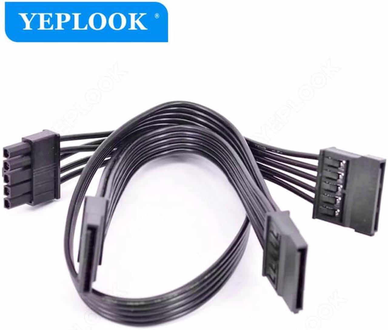 Alt view image 6 of 6 - 5Pin to 3 Port SATA Hard Driver SSD Power Supply Cable For CoolerMaster GX/MWE V2 Series GX550 GX650 GX750 GX850 GX1050 GX1250