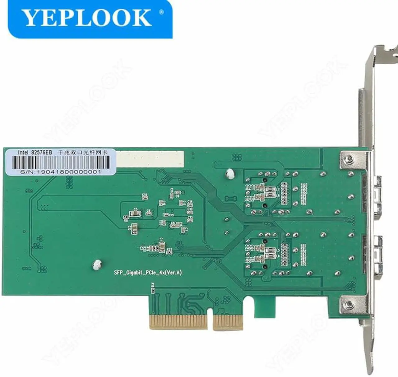 Alt view image 5 of 6 - 2 Port SFP Network Card PCIe 4X 1000Mbps 1G Fiber Optic Gigabit Ethernet Lan Adapter for Desktop Server Card Chipset Intel 82576