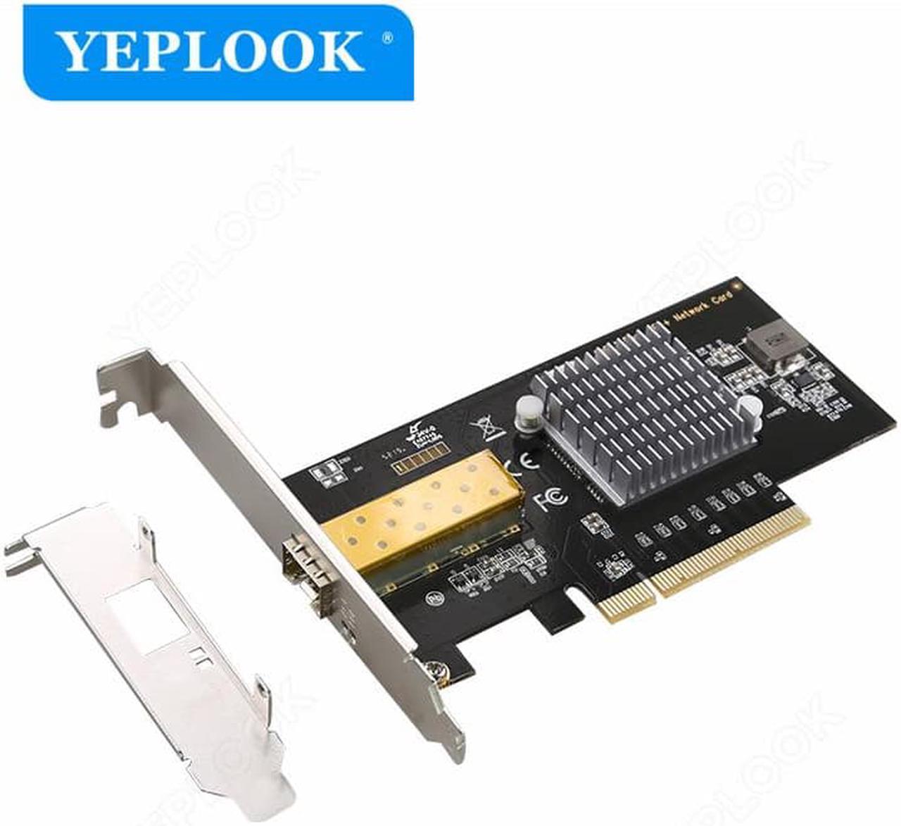 PCIe 2.0 8X 10Gbps 10000Mbps 10 Gigabit Fiber Network Adapter Lan Card SFP+ Module Intel 82599 Chipset for Server Workstation