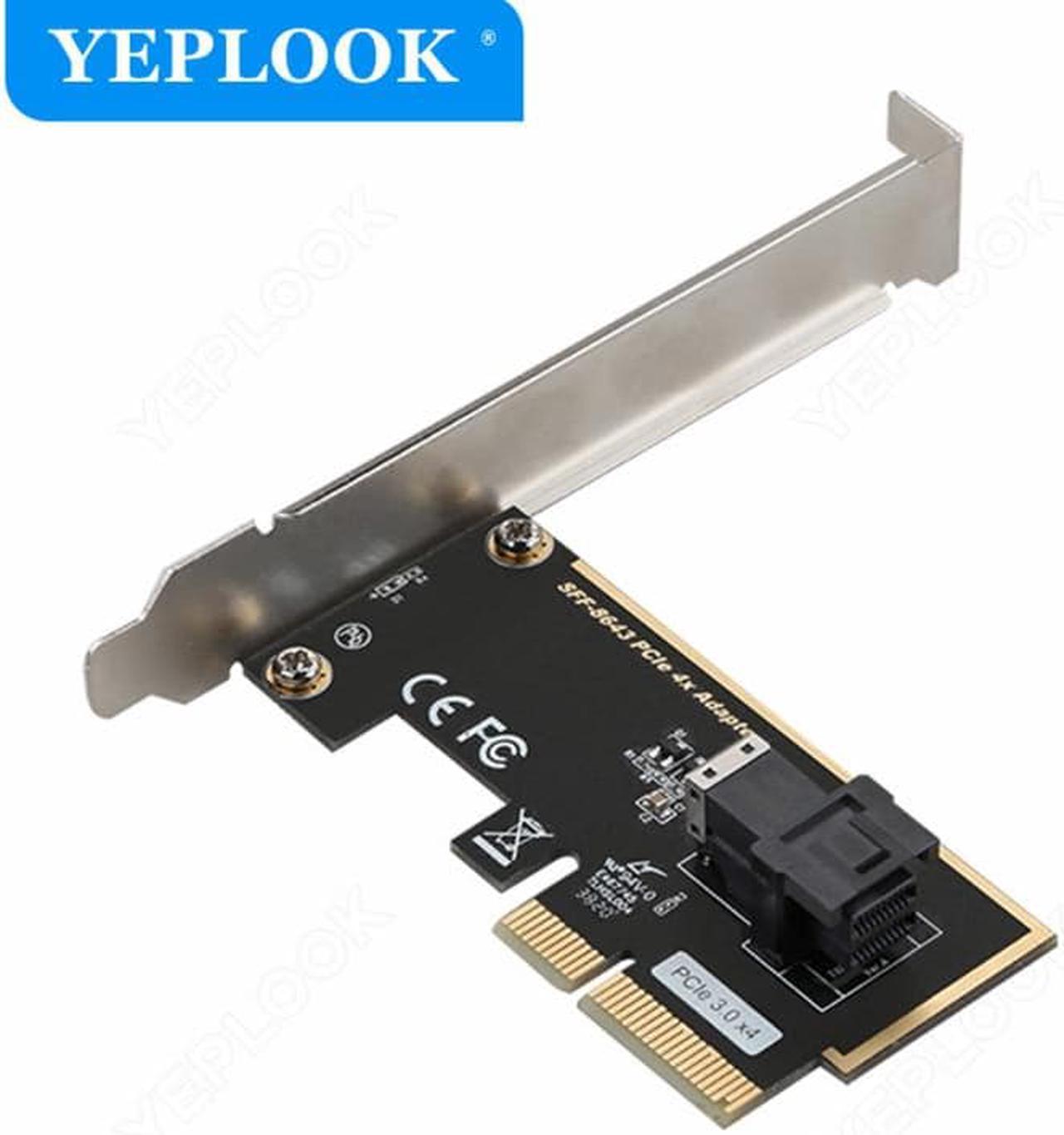 SFF-8643 PCIe 3.0 4X to U.2 Adapter Single Port for NVMe 2.5'' SSD Converter Hard Disk Desktop PC Expansion Card Driver Free