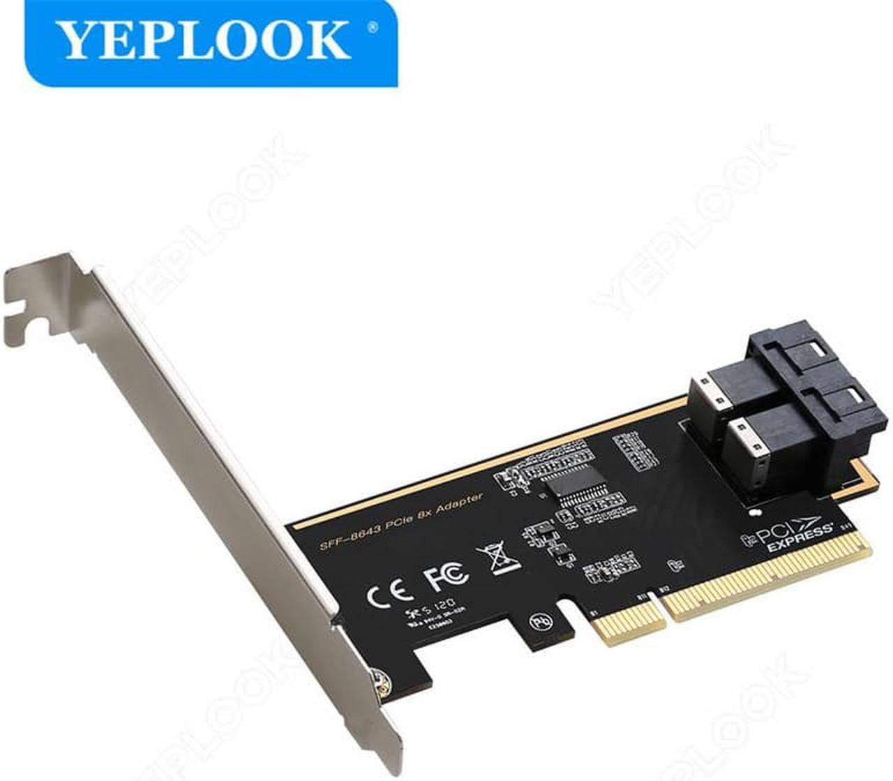 PCIe 3.0 4X to 2 Ports U.2 SFF-8643 Adapter for NVMe 2.5'' SSD Converter Hard Disk Desktop PC Expansion Card Driver Free