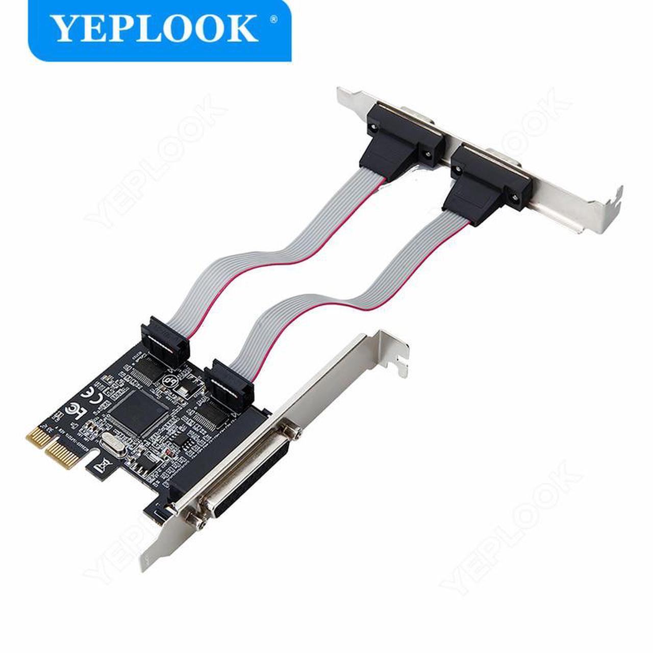 PCIe To 2 Serial + 1 Parallel Port Adapter Card - Desktop Expansion Card