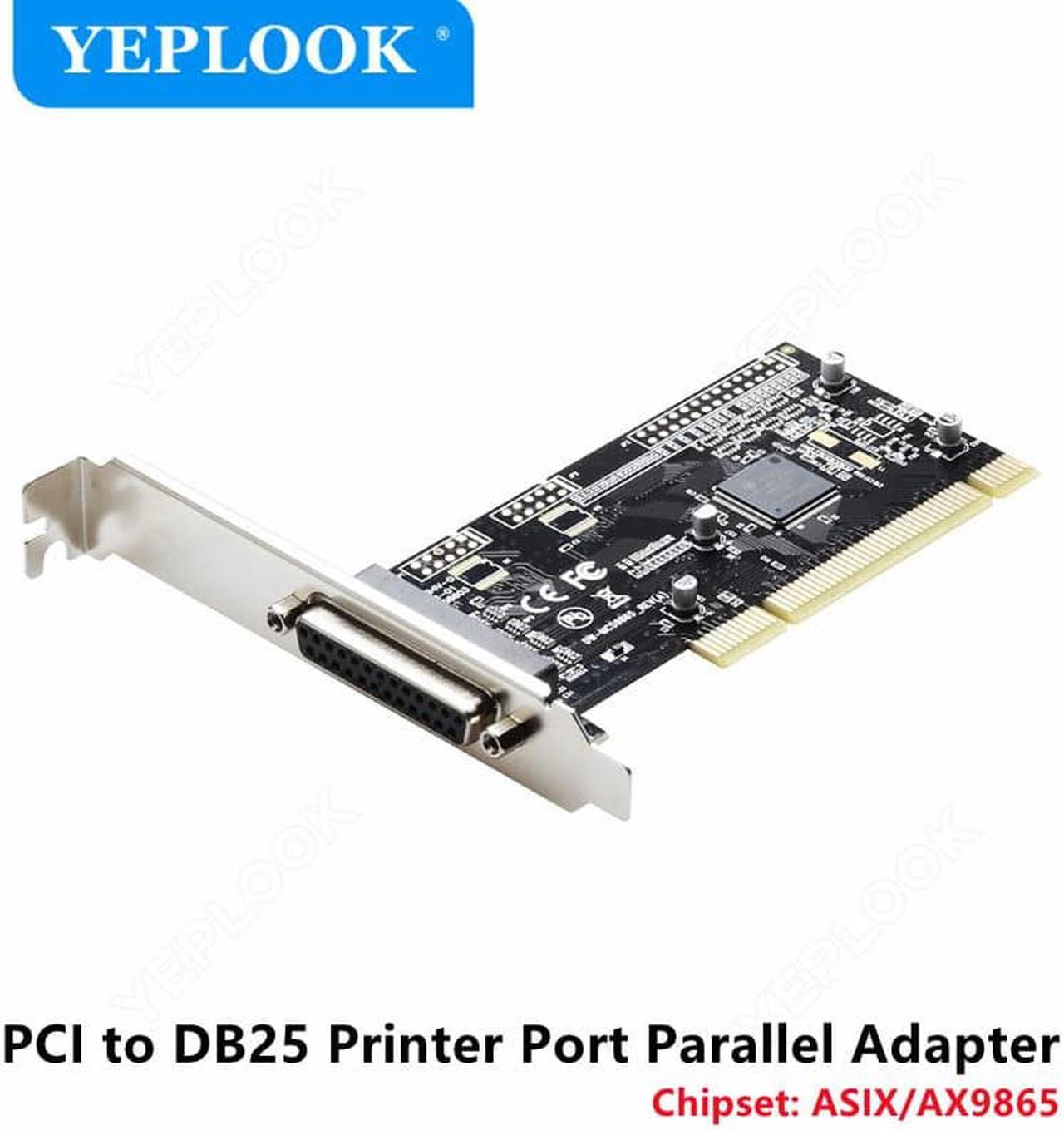 1 Port DB25 25Pin Parallel Port LPT Printer Expansion Card PCI to DB25 Adapter Controller Riser Card Chipset AX9865 for Desktop